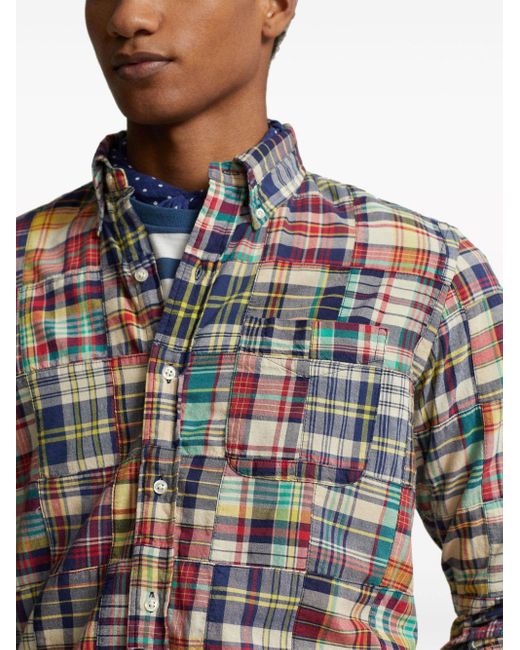 Polo Ralph Lauren Blue Check-pattern Cotton Shirt for men