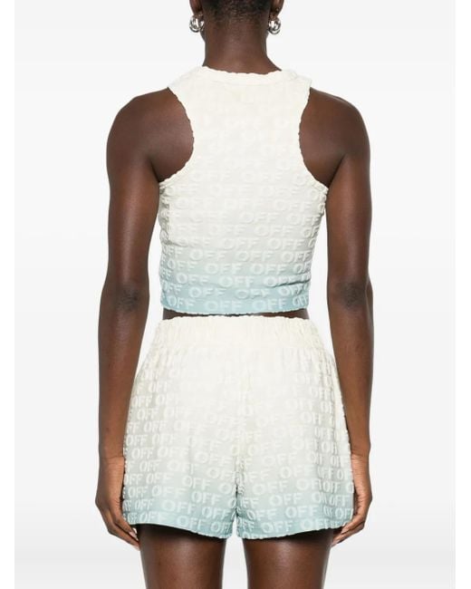 Canotta Con Monogramma Jacquard di Off-White c/o Virgil Abloh in White