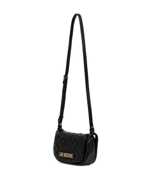 Love Moschino Black Logo-Lettering Crossbody Bag