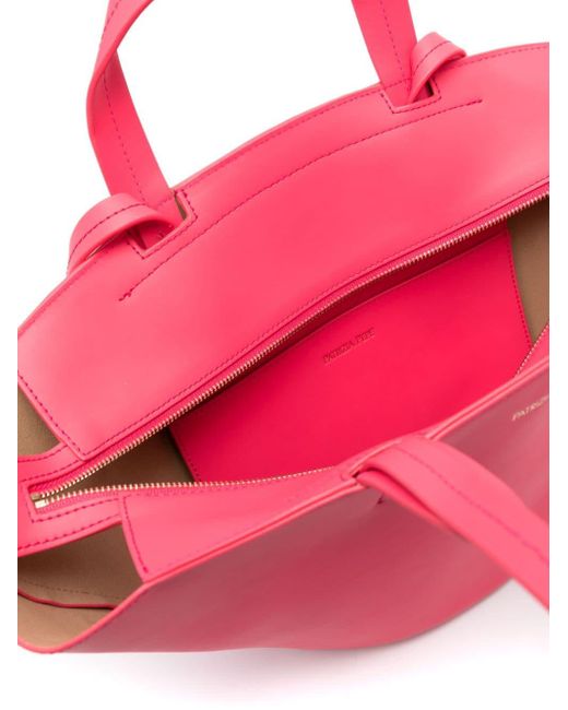 Patrizia Pepe Pink Minimal City Leather Tote Bag