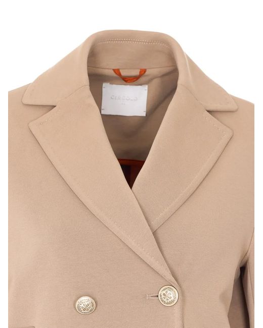 Circolo 1901 Natural Double-Breasted V-Neck Jacket