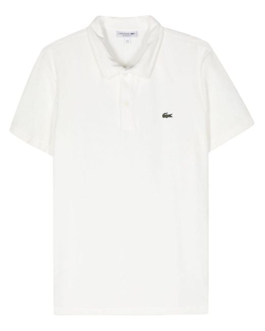 メンズ Lacoste Logo-patch Polo Shirt White