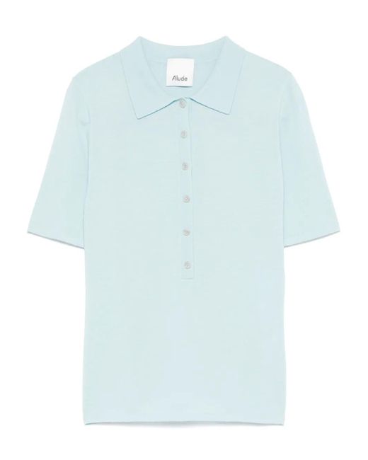 Allude ウールトップ Blue