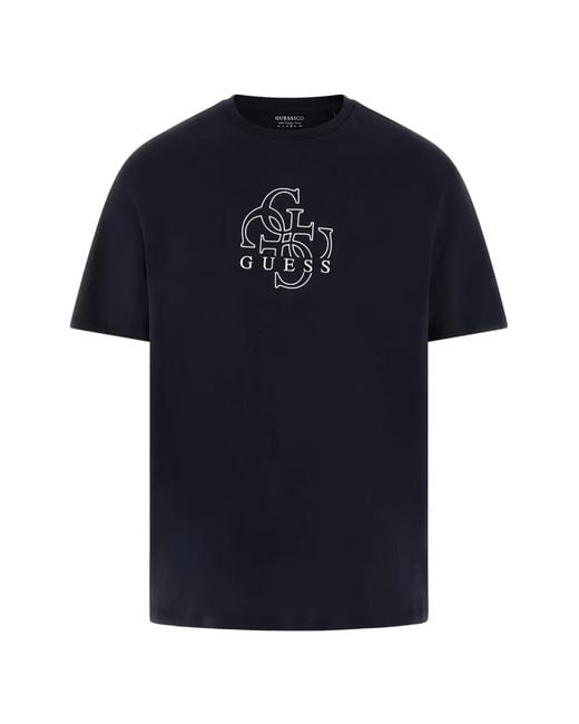 Guess Blue Quattro G Logo T-Shirt for men