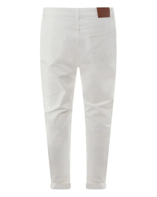 Brunello Cucinelli Gray Logo-Patch Jeans for men