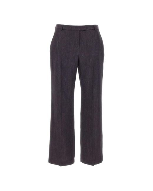 Eleventy Blue Pressed-Crease Straight-Leg Trousers