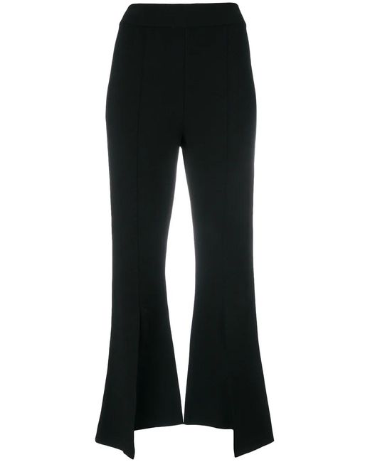 Stella McCartney Black Cropped Asymmetric Trousers