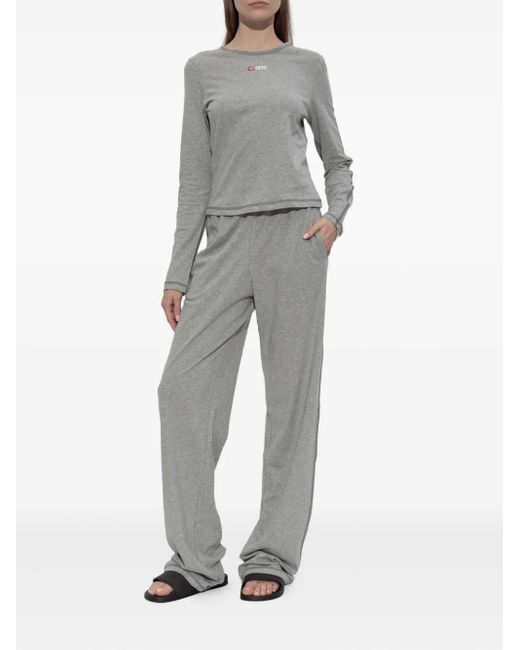DIESEL Gray Gilda-D-Core Logo-Print Pyjama Set