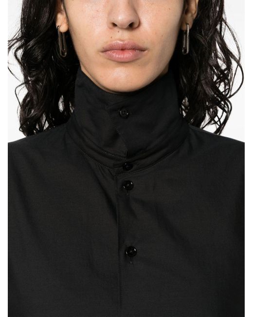 Lemaire Black Hemd mit wandelbarem Kragen