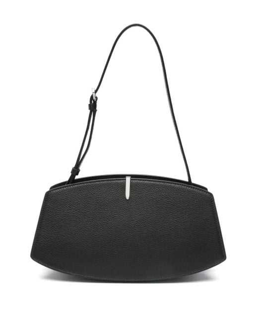 Bolso de hombro de piel SAVETTE de color Black