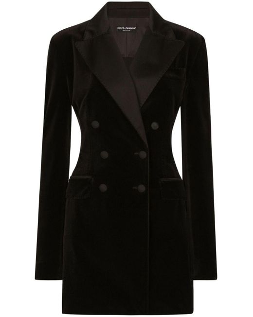 Dolce & Gabbana Fluwelen Blazer in het Black