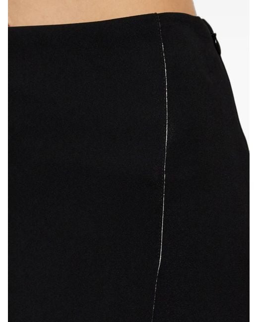 Jil Sander Black Midi Raw-Hem Skirt