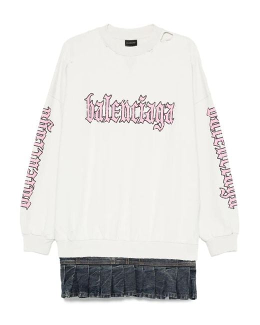 Balenciaga プリーツヘム ドレス Gray