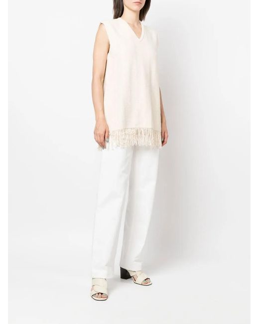 Jil Sander White Top Beige