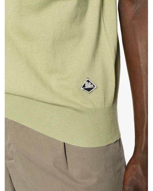 Roy Rogers Green Logo-Patch Polo Shirt for men