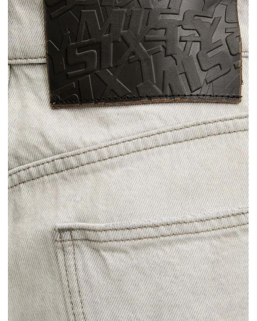 Miss Sixty White Logo-Patch Frayed Denim Jeans