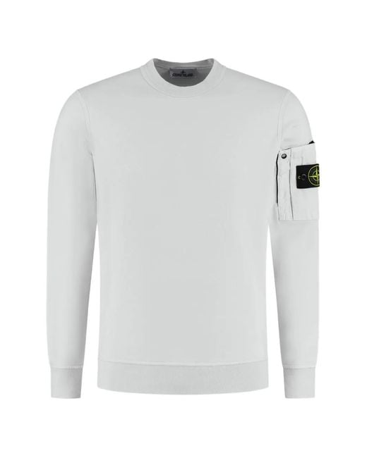 Stone Island White Sweatshirt for men