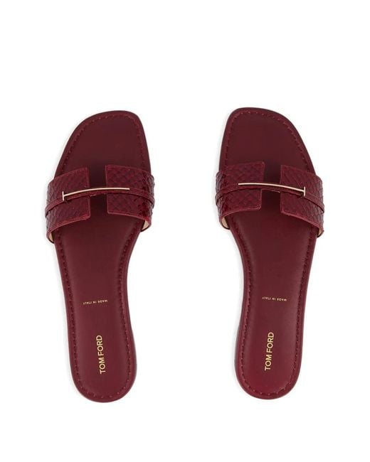 Tom Ford Purple Textured-Strap Buckle Flat