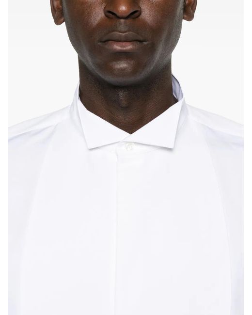 Saint Laurent White Tuxedo Shirt for men