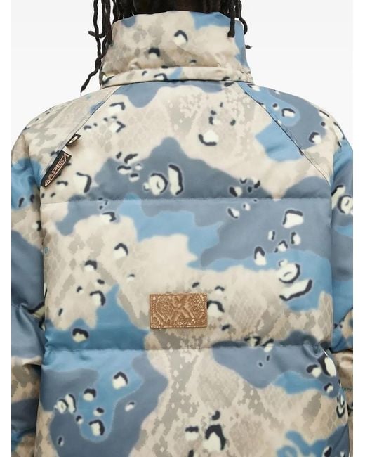 Aape By A Bathing Ape Gray Hooded Puffer Jacket for men