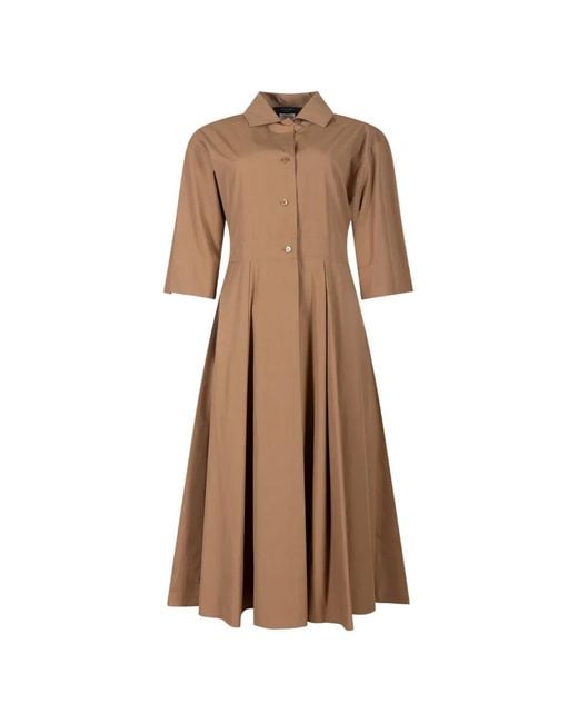 Weekend by Maxmara Natural Midi Cotton-Poplin Shirt Dress