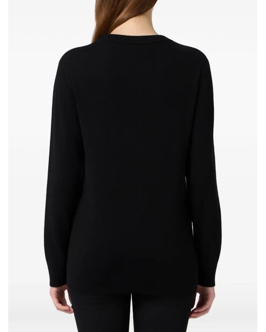 Philipp Plein Black Teddy Crystal-Embellished Sweater