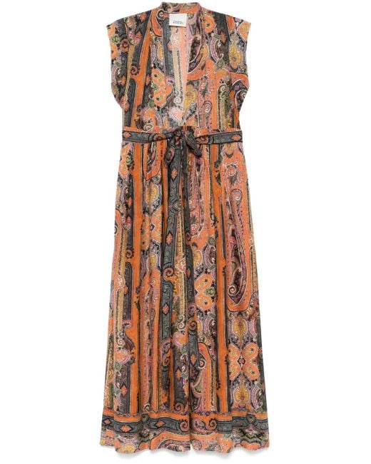 Abito Lungo Melissa di Isabel Marant in Brown