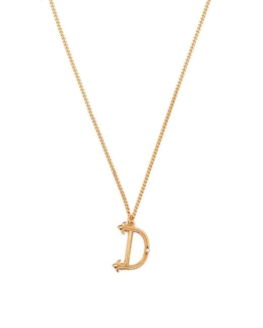 Emanuele Bicocchi Metallic D Alphabet-Pendant Necklace