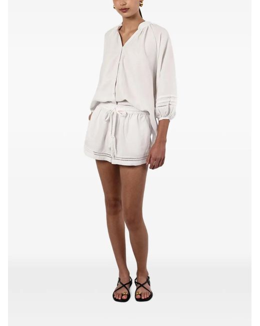 COR White Isole Drawstring Shorts