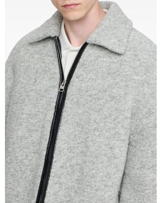 J.W. Anderson Blue Zip-Front Fleece Jacket for men