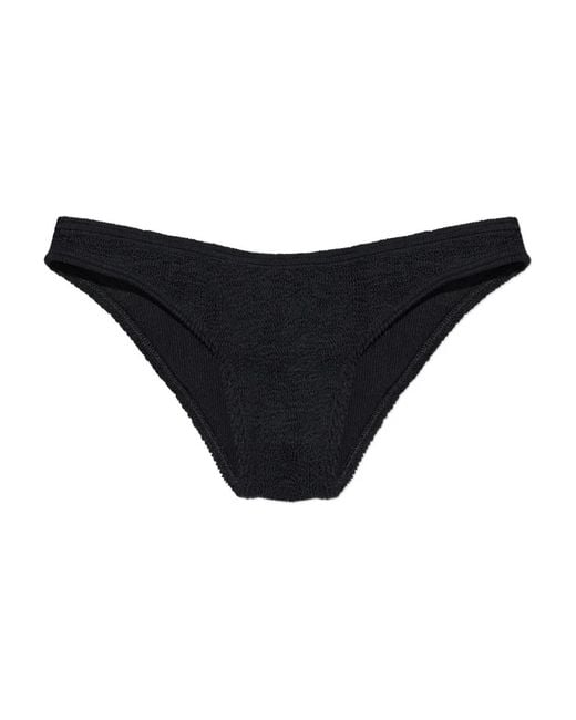 Bondeye Black Sign Textured Bikini Bottom