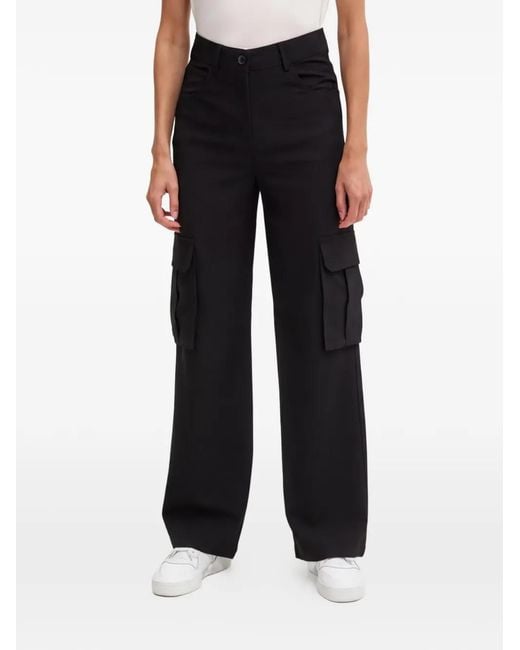Sisley Black Cargo-Pocket Trousers