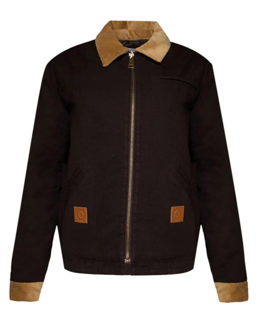 Sporty & Rich Black Srhwc Canvas Zipped Jacket