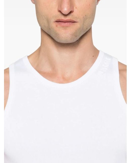 Marni White Organic Cotton Tank Top for men