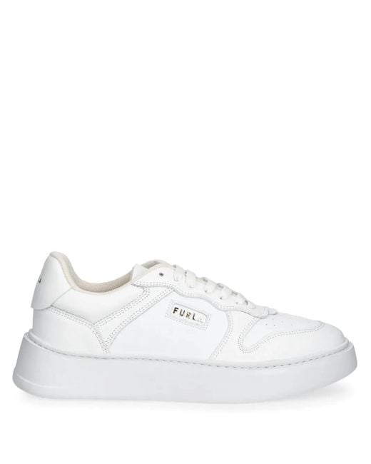 Furla ロゴアップリケ スニーカー White