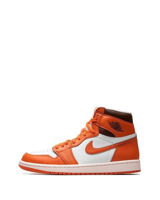 Nike Orange Air 1 High Og "Starfish" Shoes