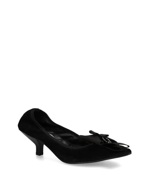 Ras Black 50Mm Bow-Detail Kitten-Heel Pumps