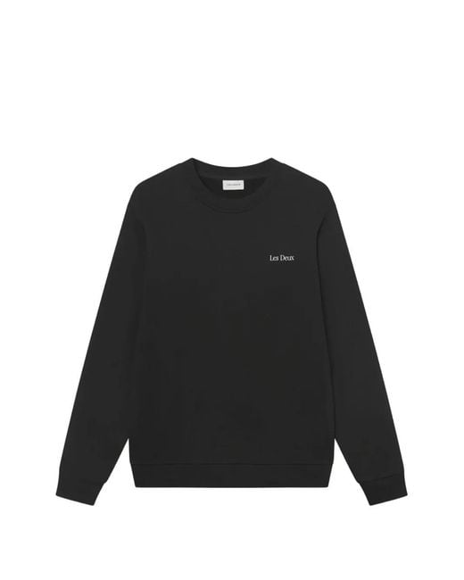 Les Deux Black Brady Flower Market Sweatshirt for men