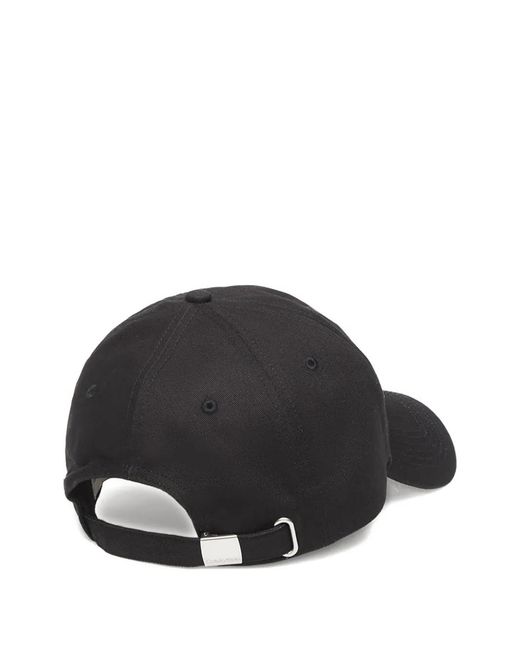 Calvin Klein Black Logo-Patch Baseball Cap for men