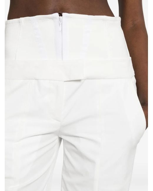 Seafarer White Straight-Leg Trousers