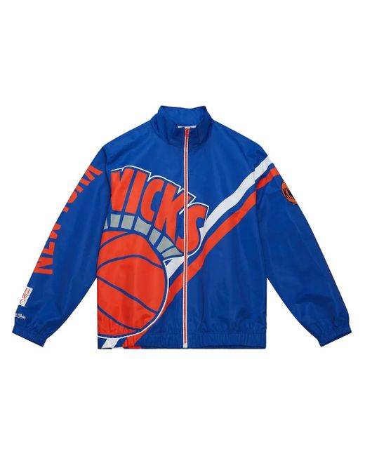 Mitchell & Ness Blue New York Knicks Warm-Up Jacket for men