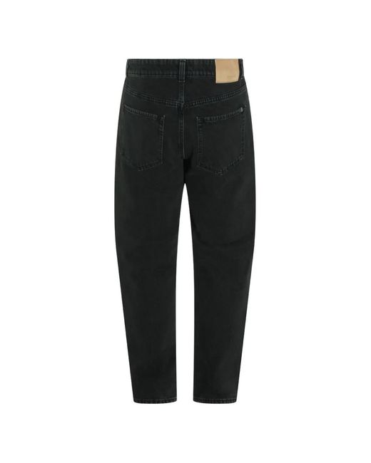 Canali Black Logo-Patch Jeans for men
