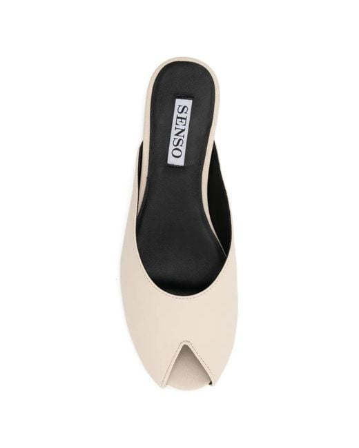 Senso White Colette Peep-Toe Sandals