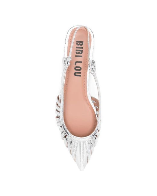 Bibi Lou White Cut-Out Ballet Flats
