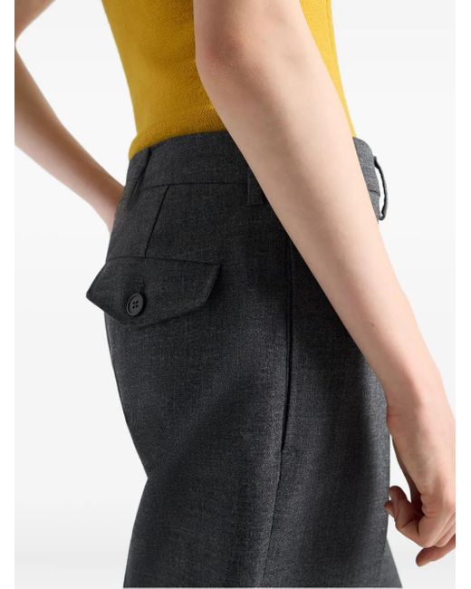 Prada Gray Rush Stitch Pants