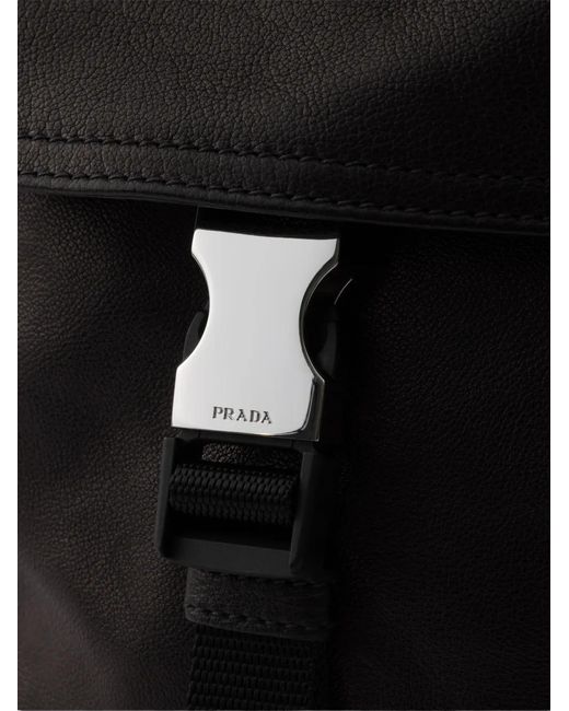 Prada Black Explore Leather Backpack for men