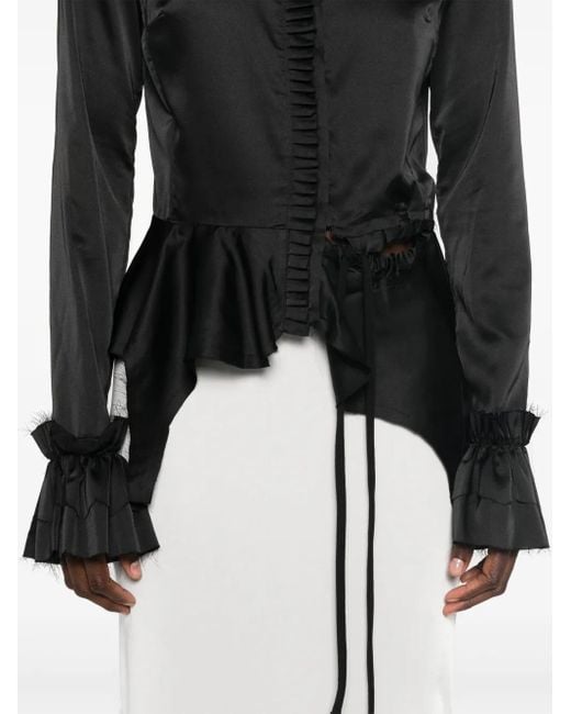 OTTOLINGER Black Hemd Mit Volants