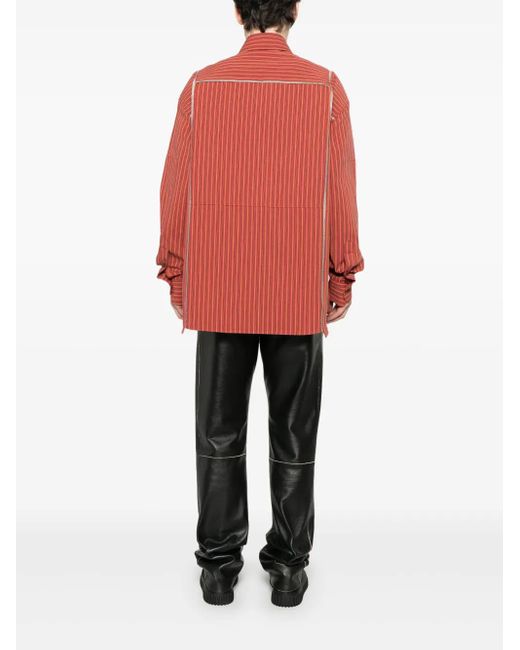 Martine Rose Red Striped Shirt