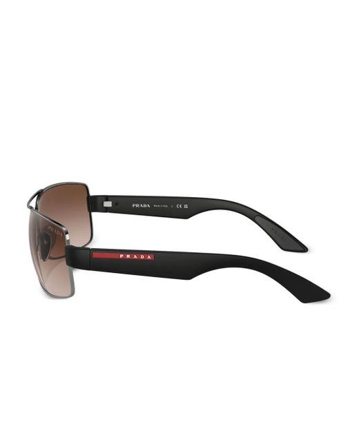 Prada Brown Pilot-Frame Sunglasses