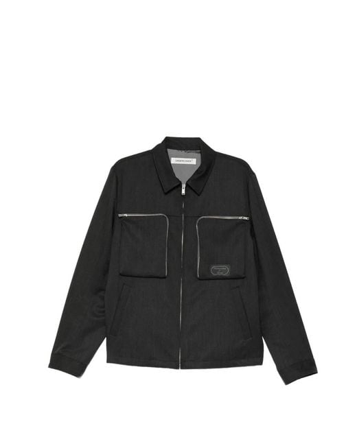 Undercover Black Zip-Up Cargo Blouson for men